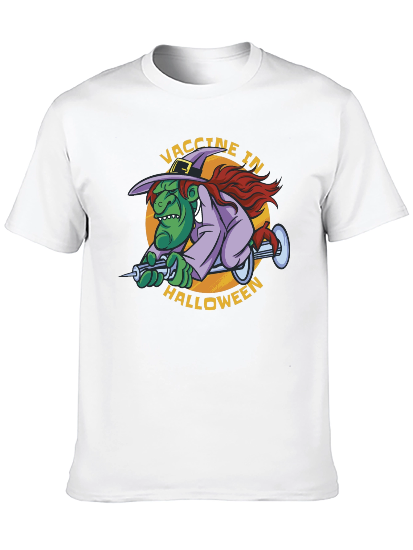 Vaccine in Halloween Witch T-Shirt