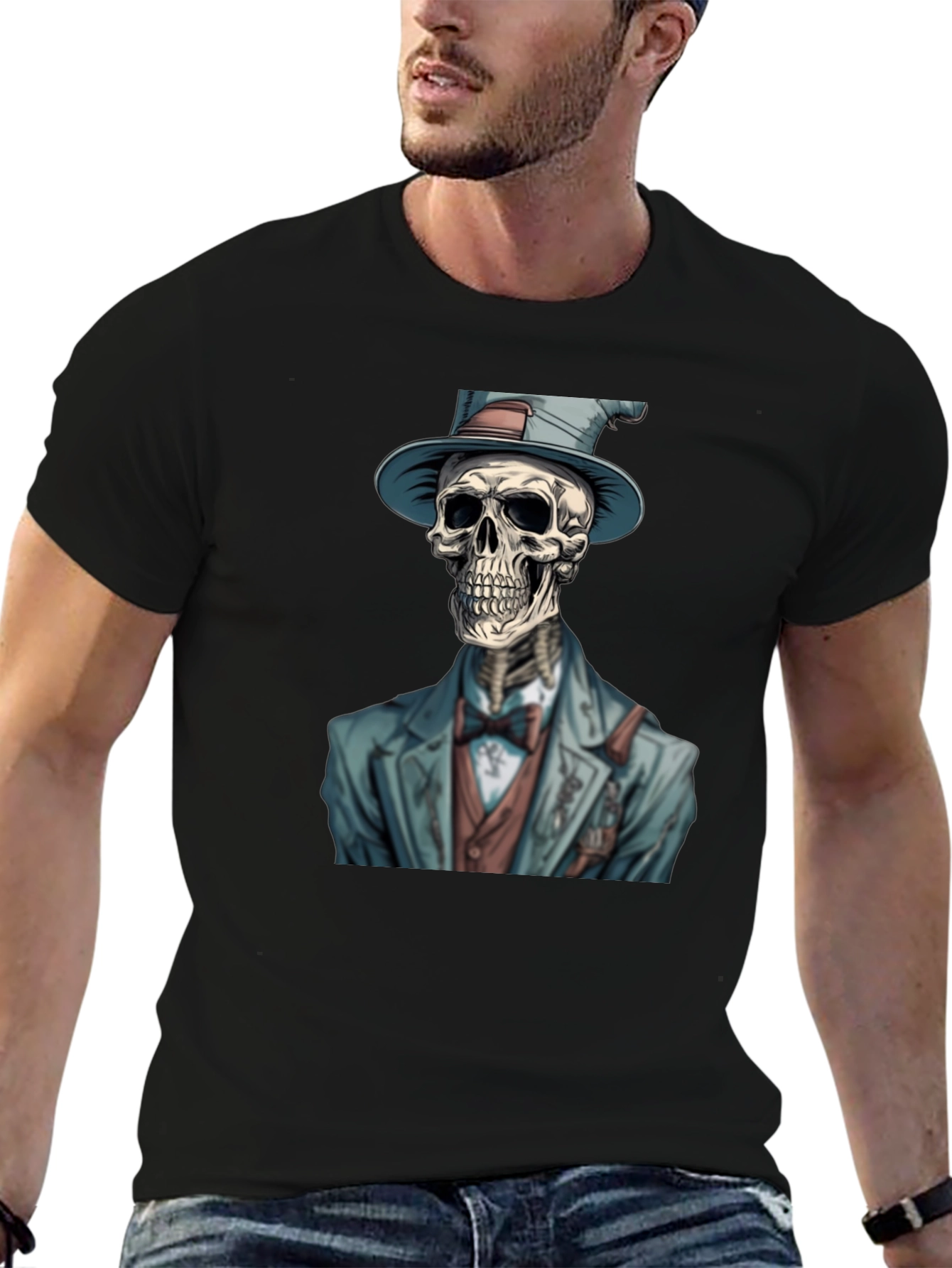 Dapper Skeleton T-Shirt - Unique Graphic Tee
