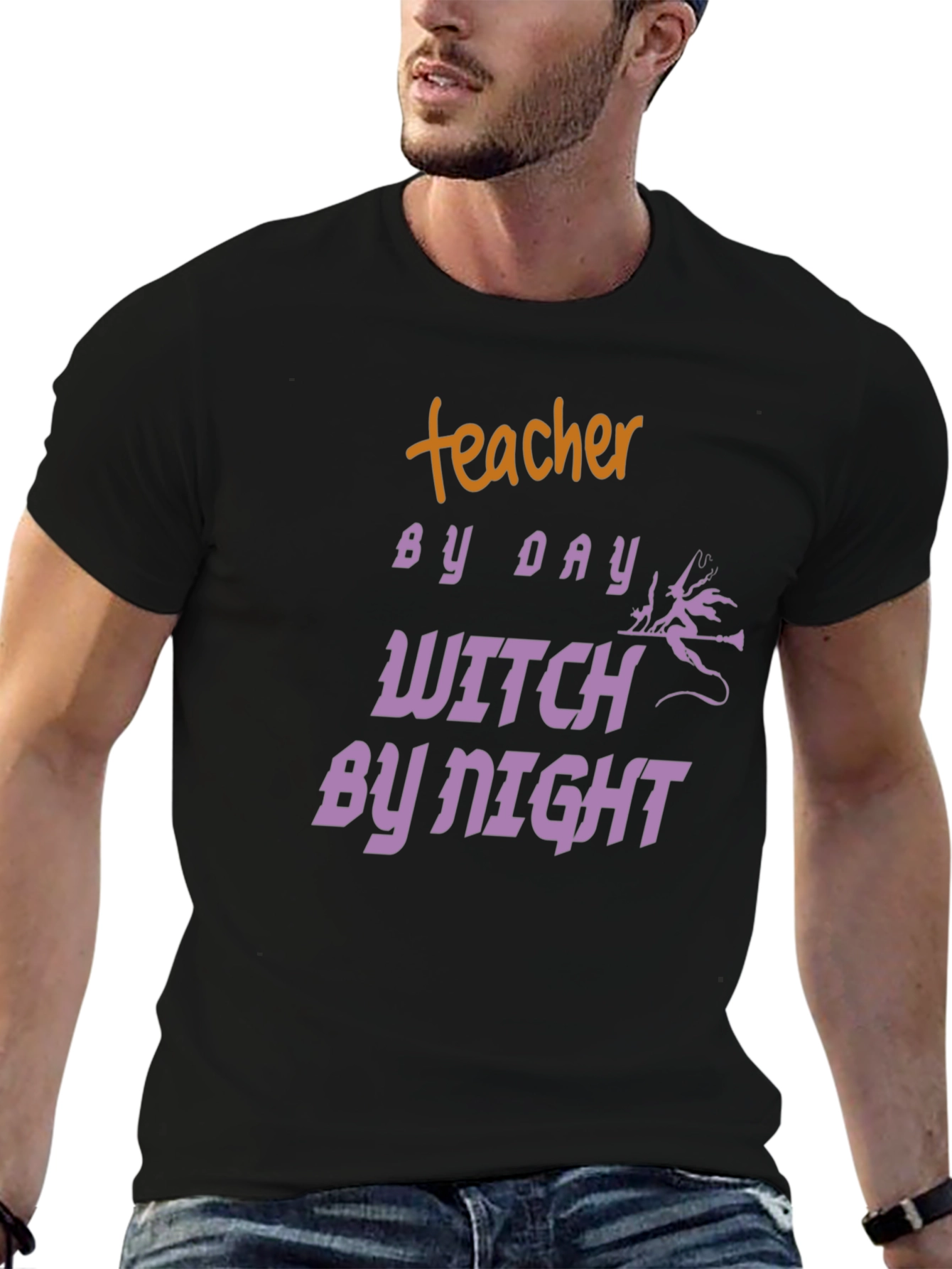 Teacher By Day Witch By Night Graphic Tee