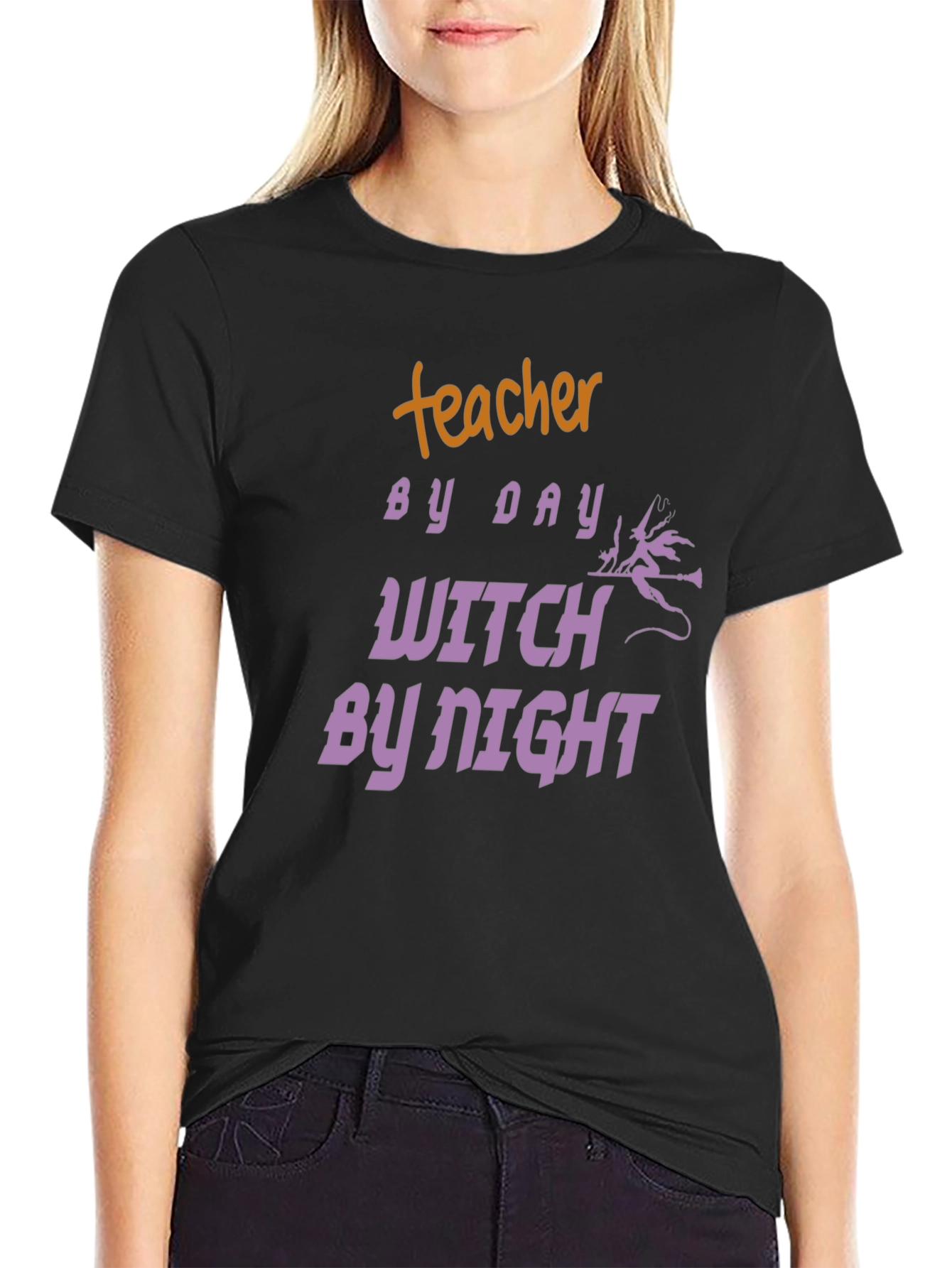 Teacher By Day Witch By Night Graphic Tee