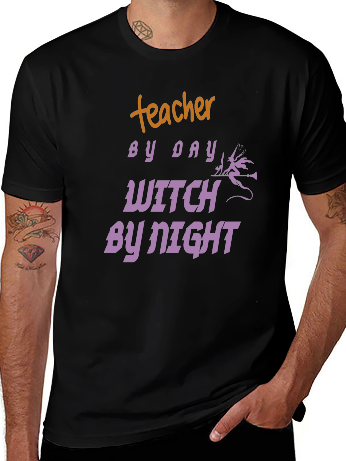 Teacher By Day Witch By Night Graphic Tee