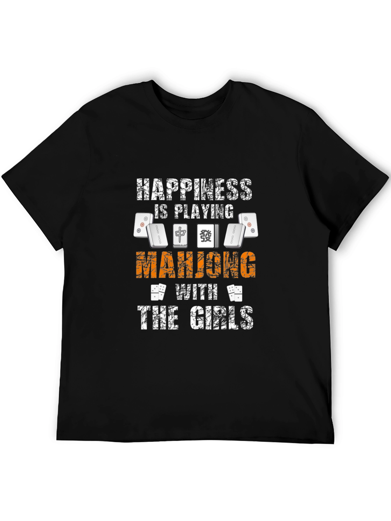 Mahjong Girls Black T-Shirt