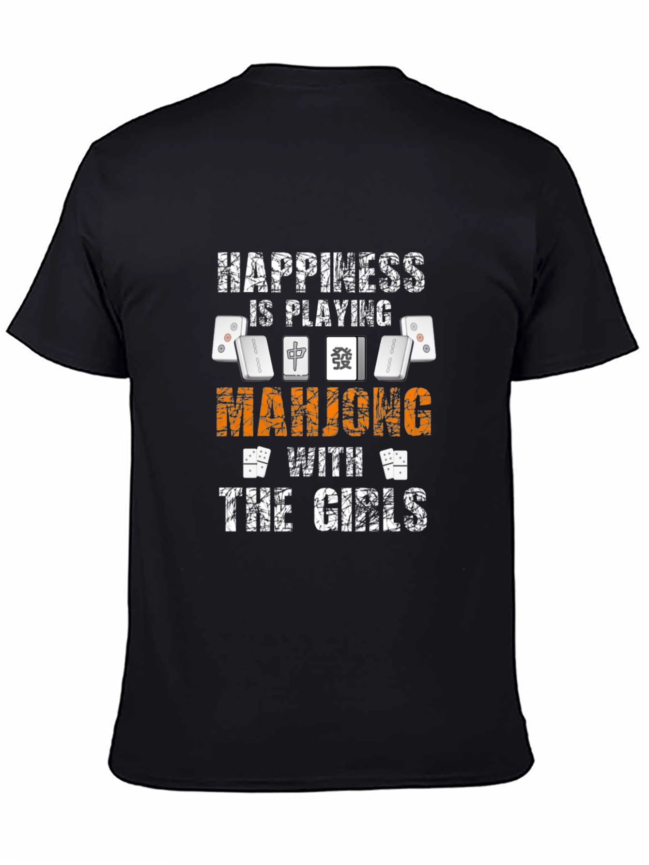 Mahjong Girls Black T-Shirt
