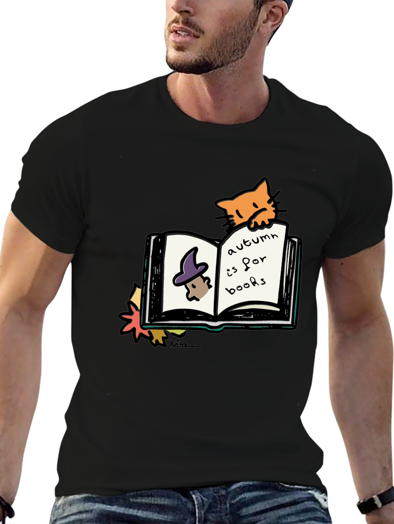 Autumn Books Cat T-Shirt