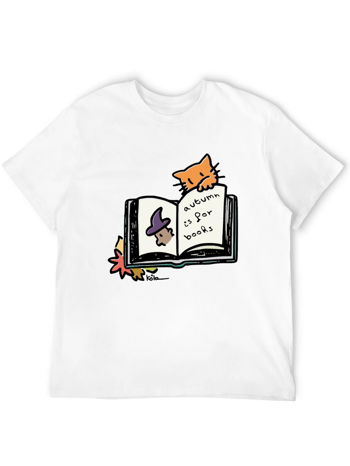 Autumn Books Cat T-Shirt