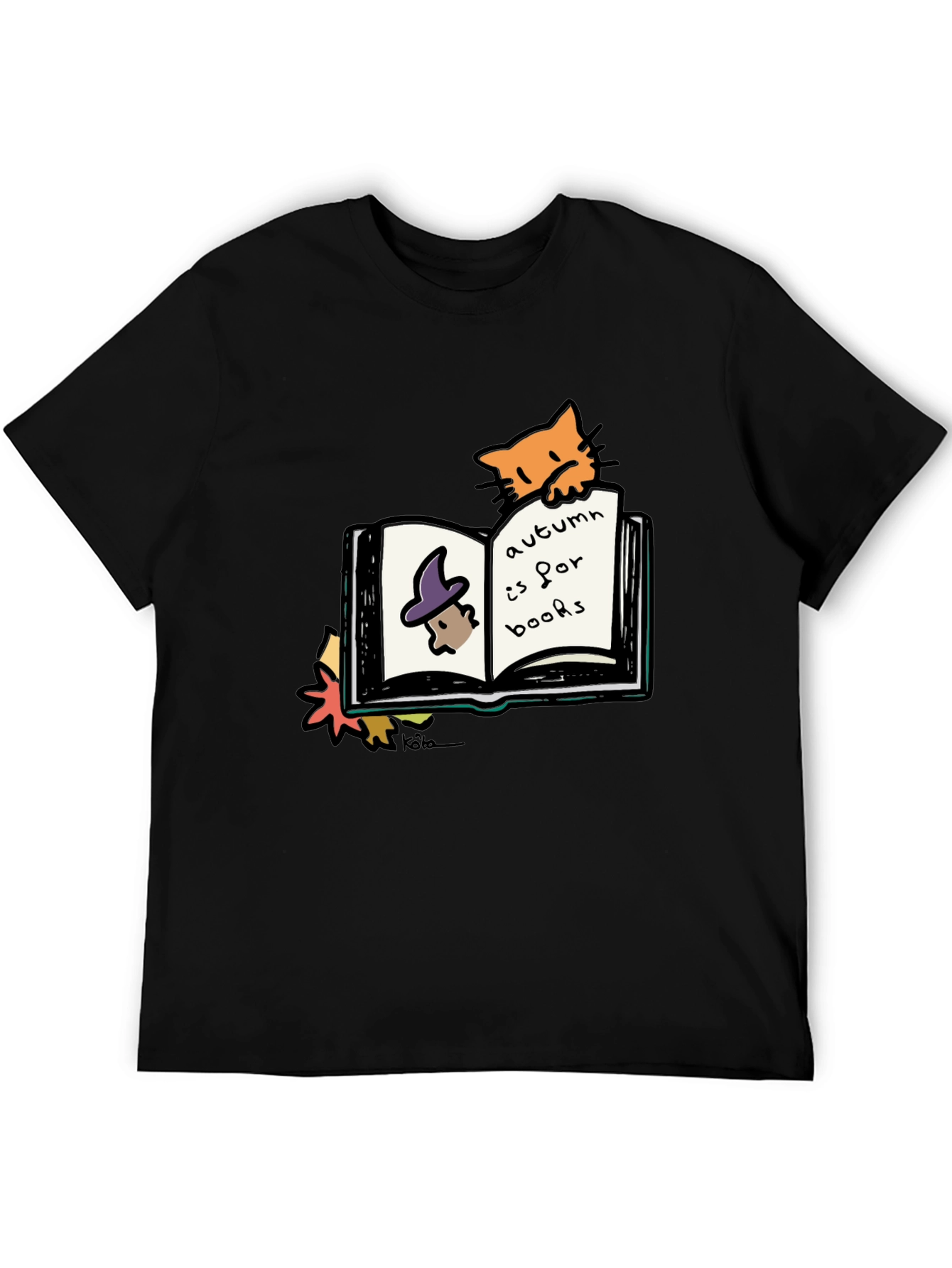 Autumn Books Cat T-Shirt