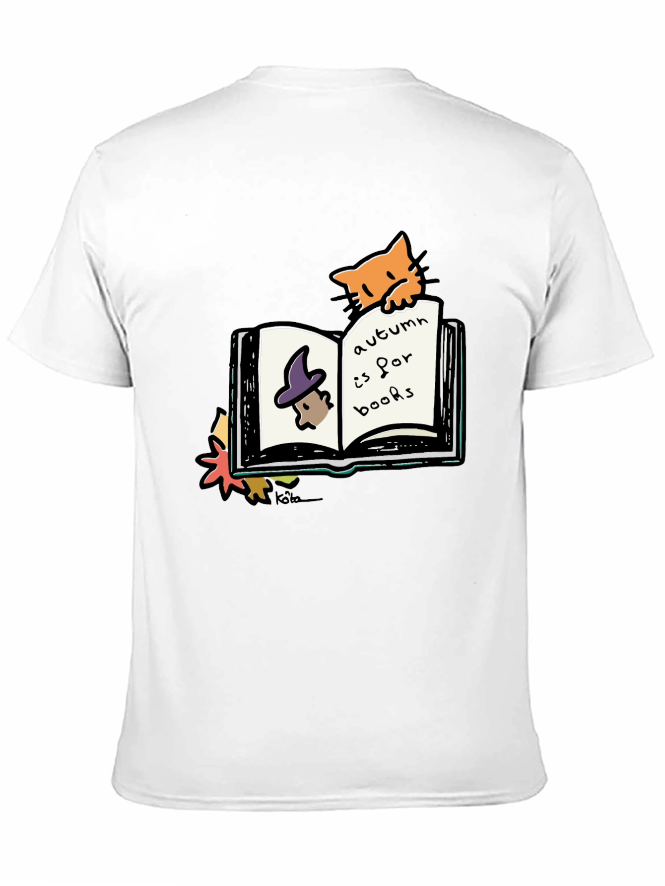 Autumn Books Cat T-Shirt