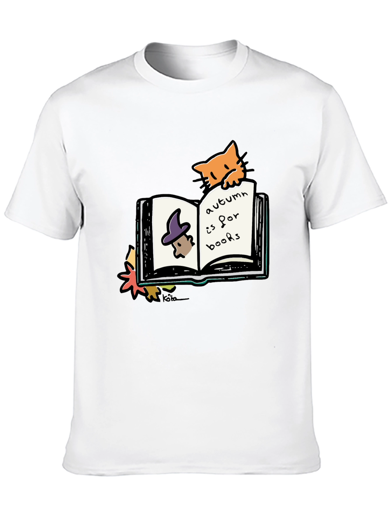 Autumn Books Cat T-Shirt