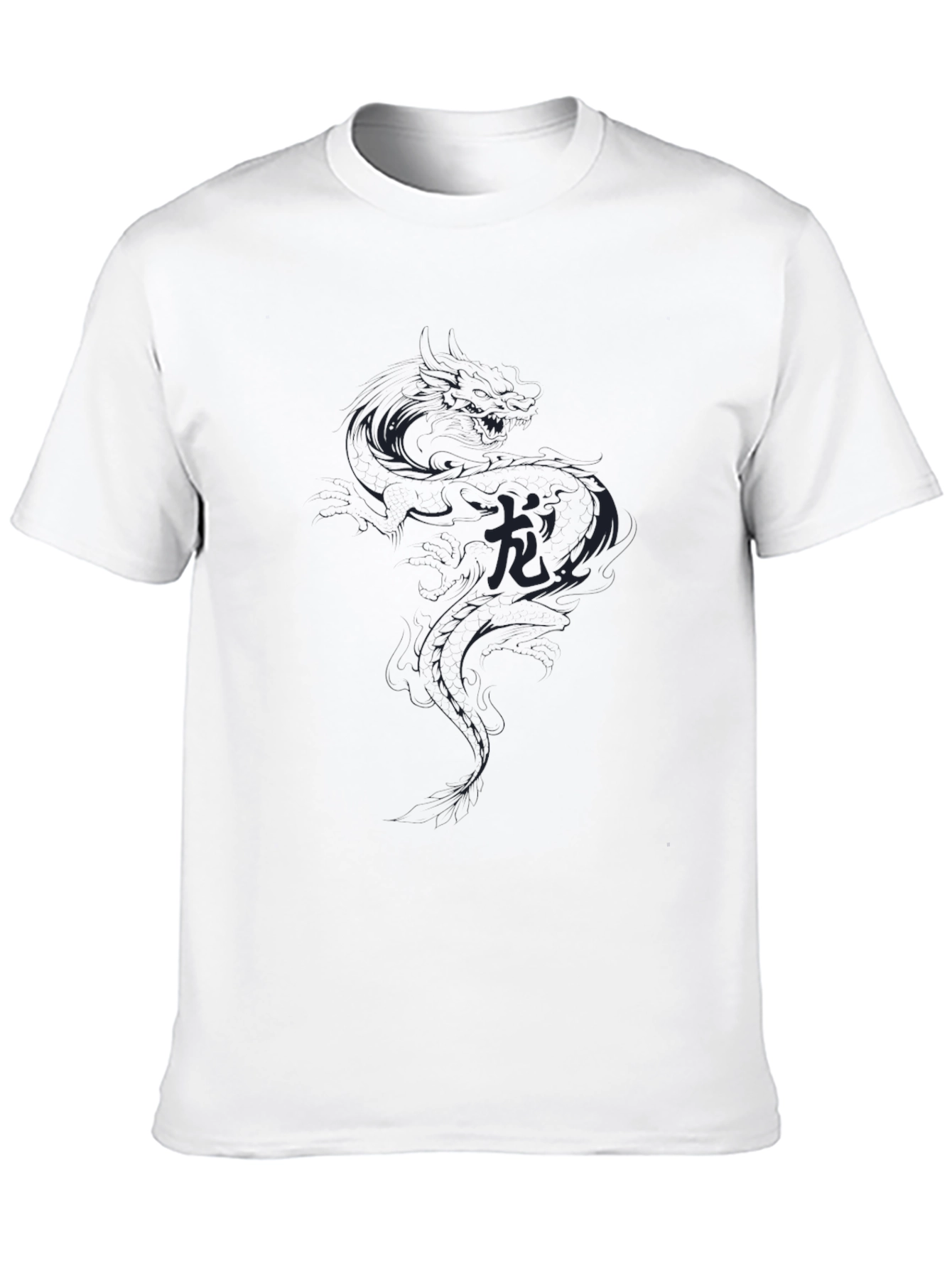 Dragon Graphic Black Tee - Stylish Casual Wear