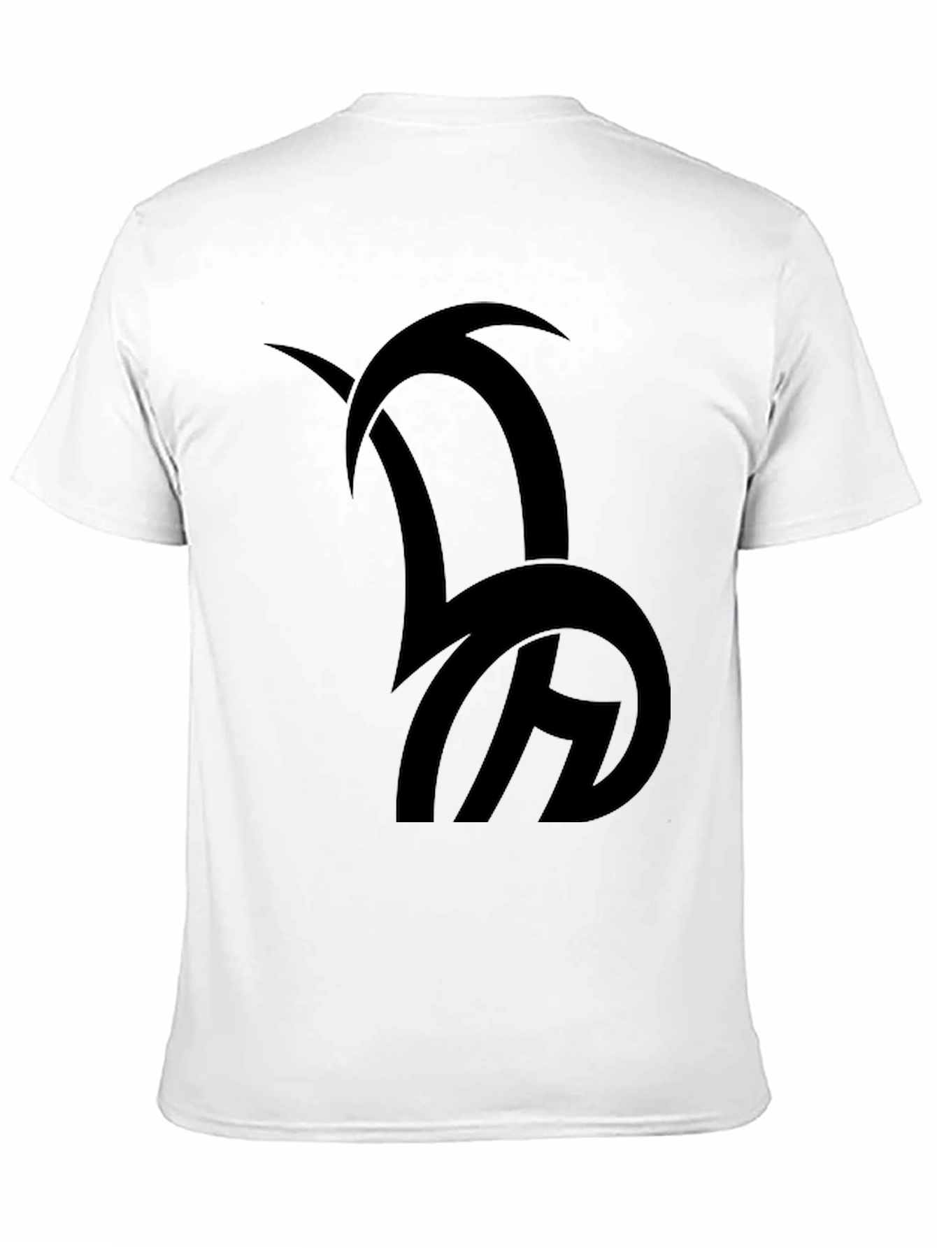 Black Graphic Tee - Abstract Design