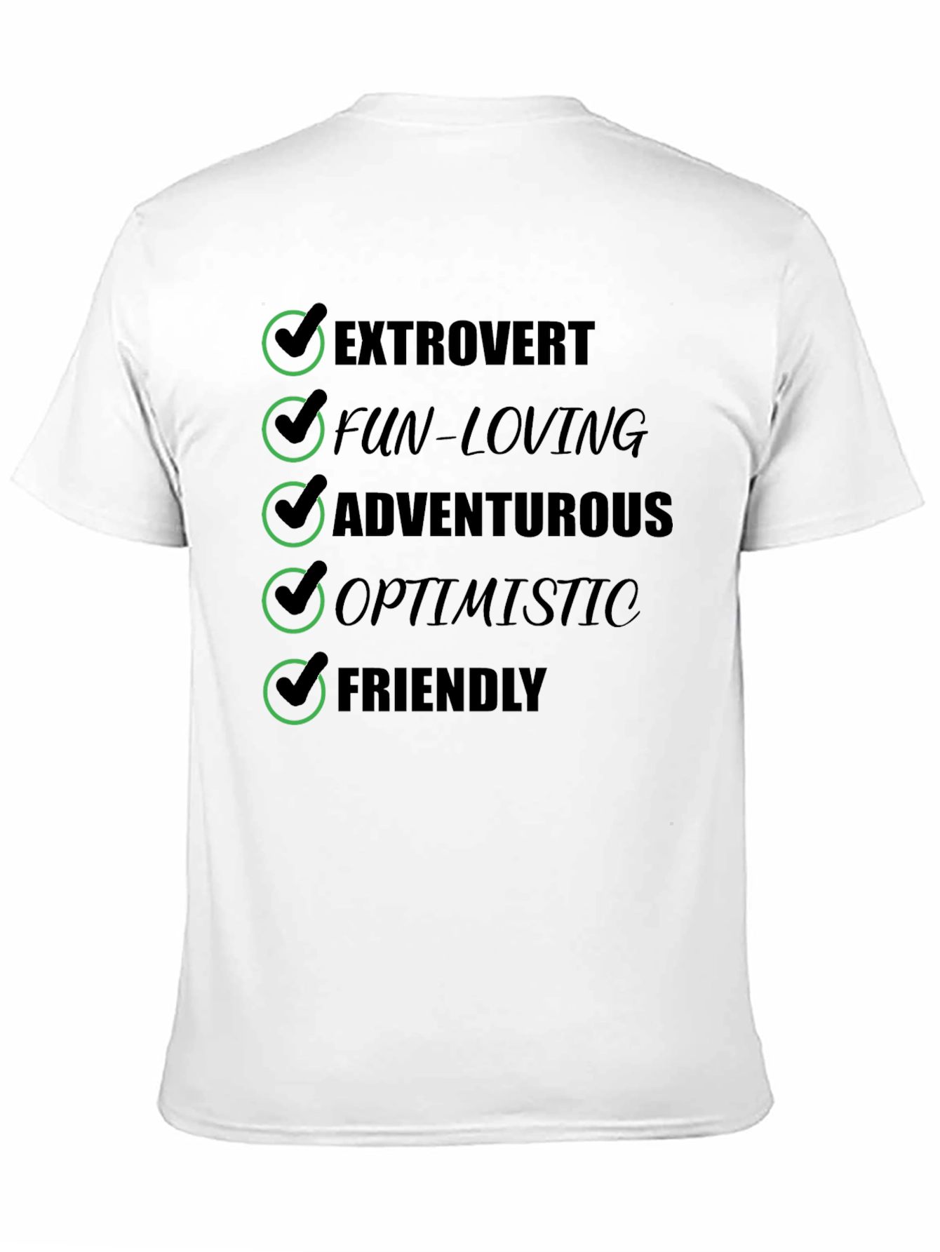 Extrovert Checkbox T-Shirt - Black Cotton Blend