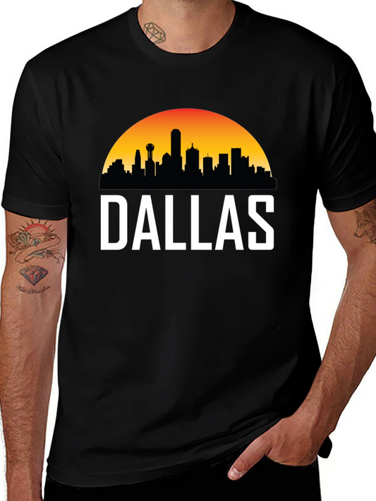 Dallas Skyline Graphic Tee - Cityscape T-Shirt