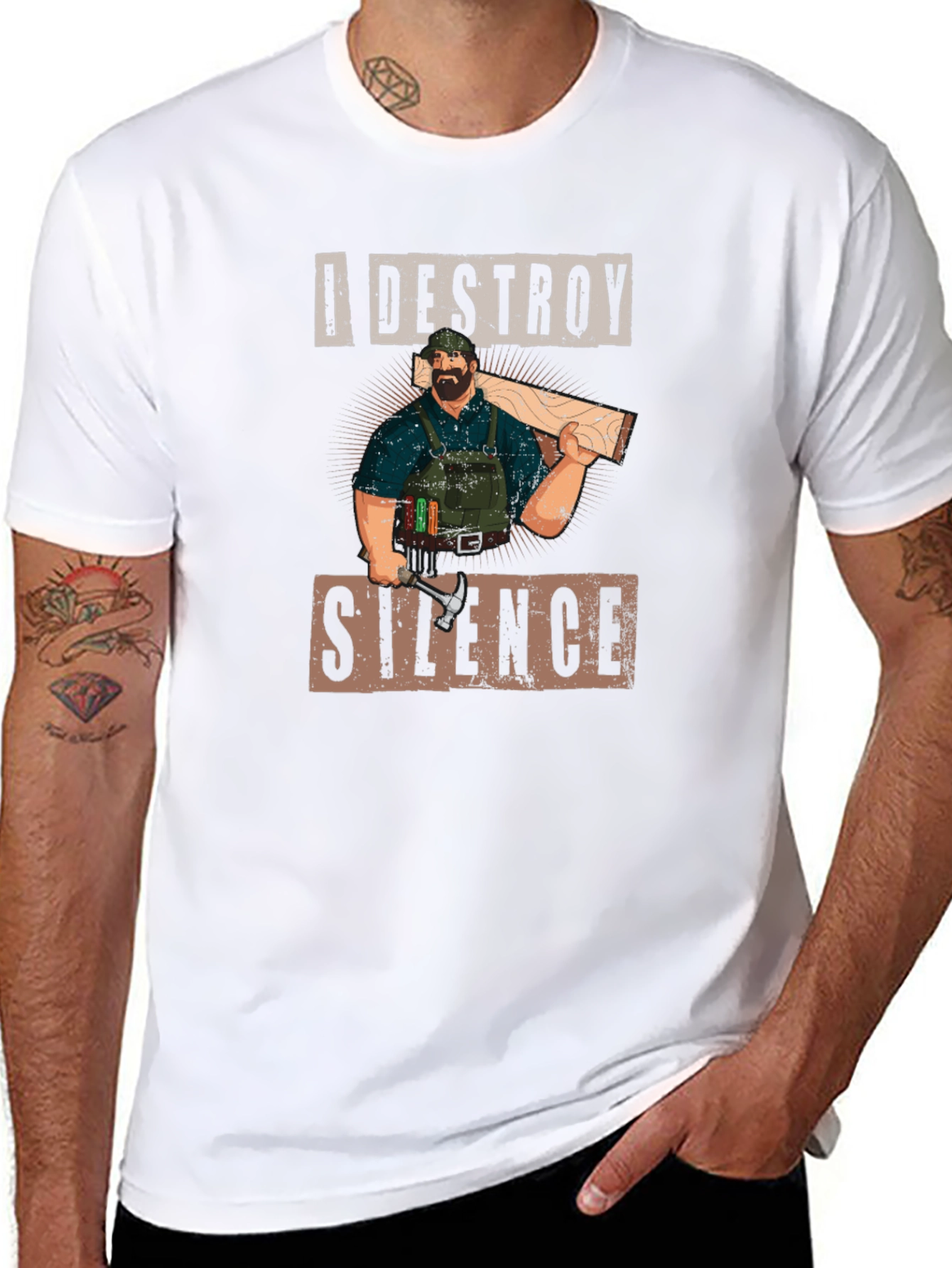 I Destroy Silence Carpenter Graphic Tee