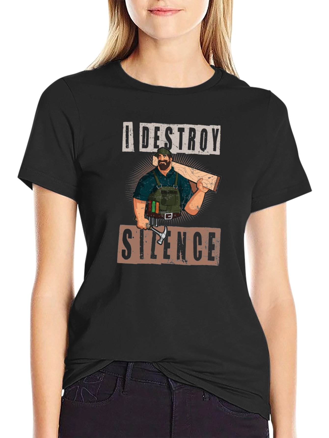 I Destroy Silence Carpenter Graphic Tee