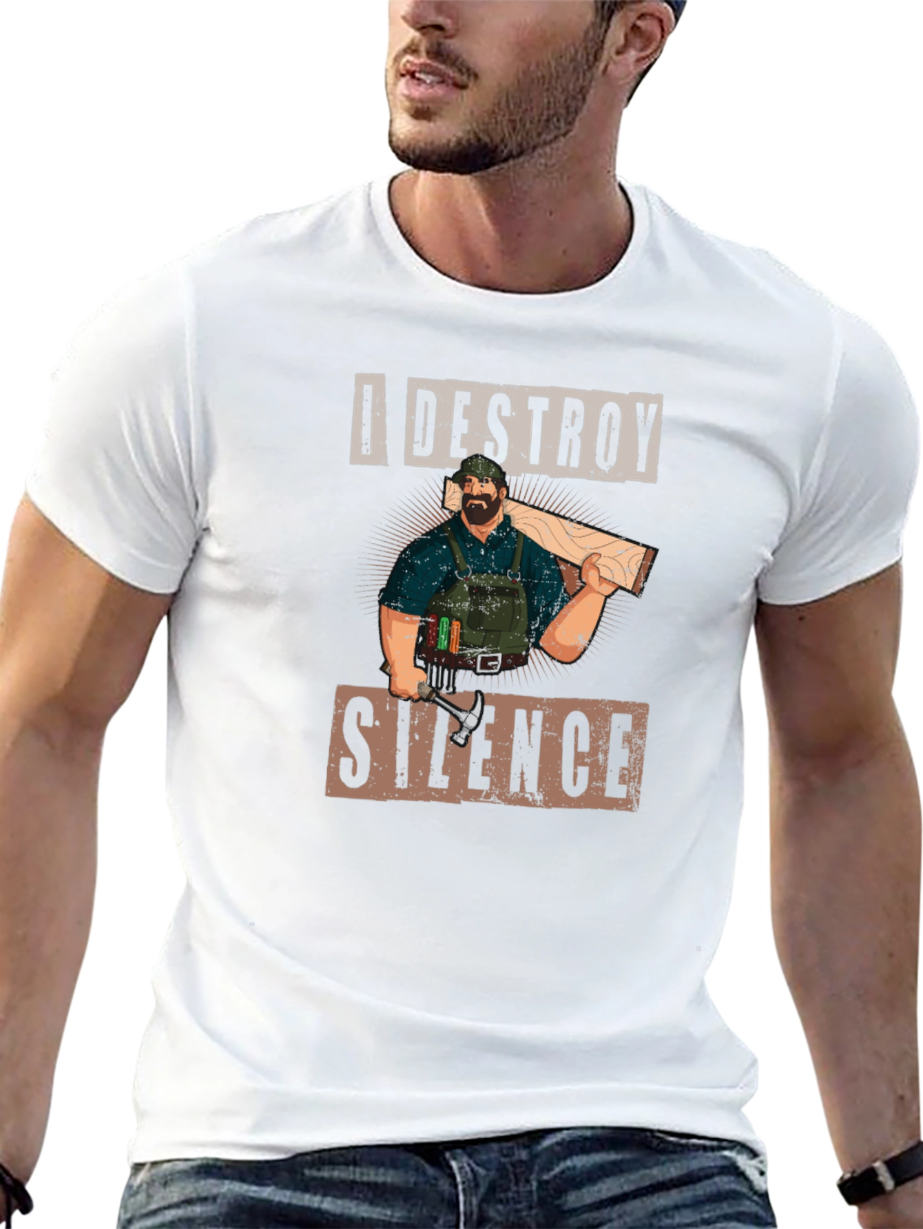I Destroy Silence Carpenter Graphic Tee