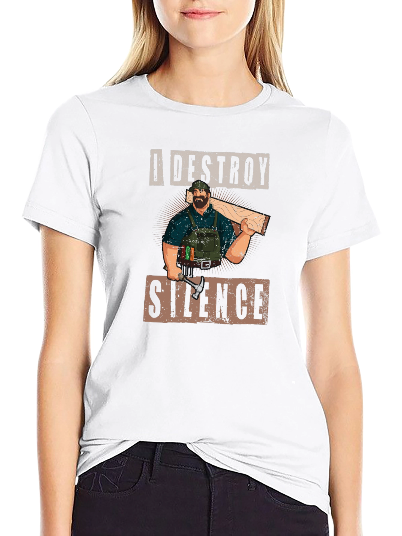 I Destroy Silence Carpenter Graphic Tee