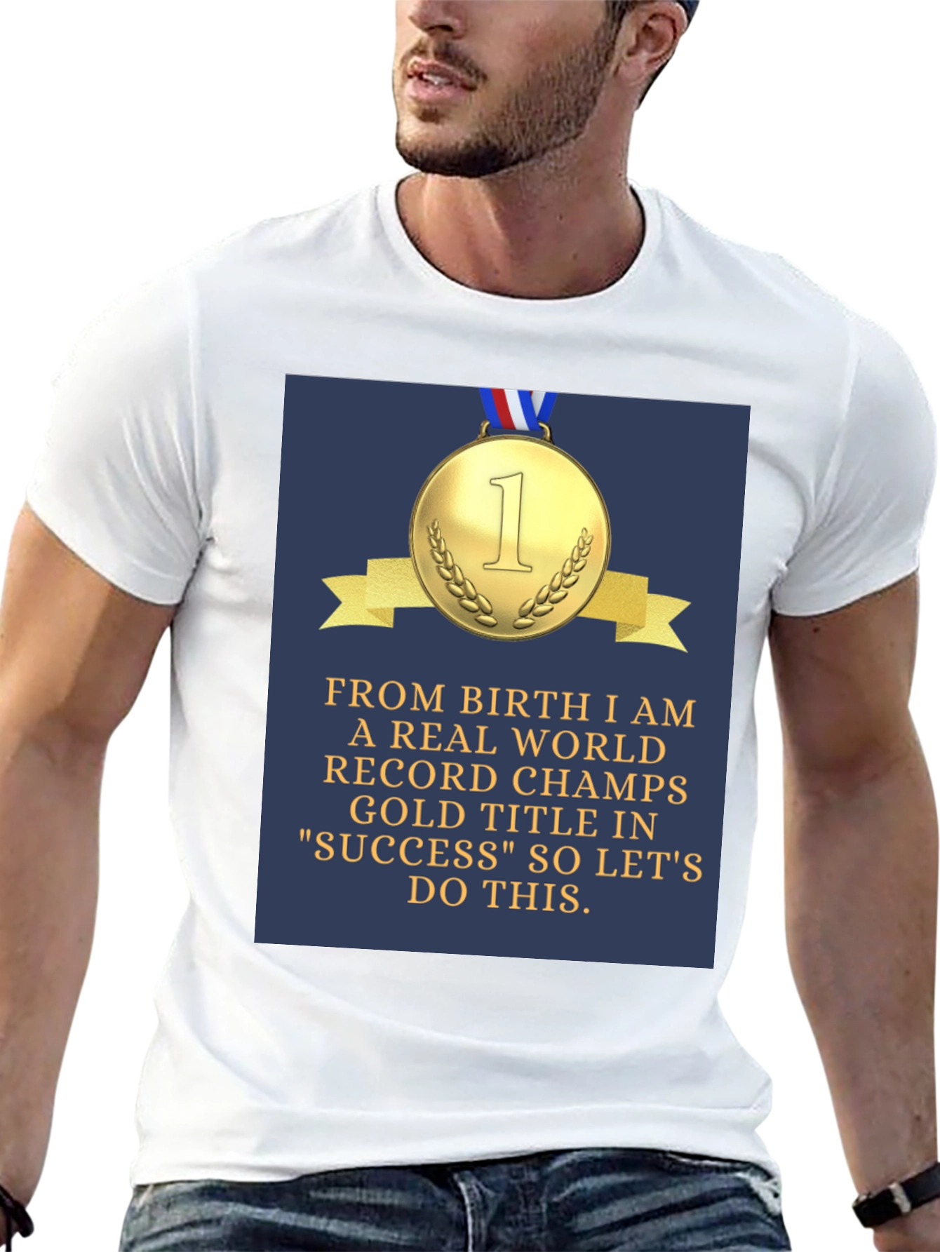 Success Champs T-Shirt - Gold Medal Design
