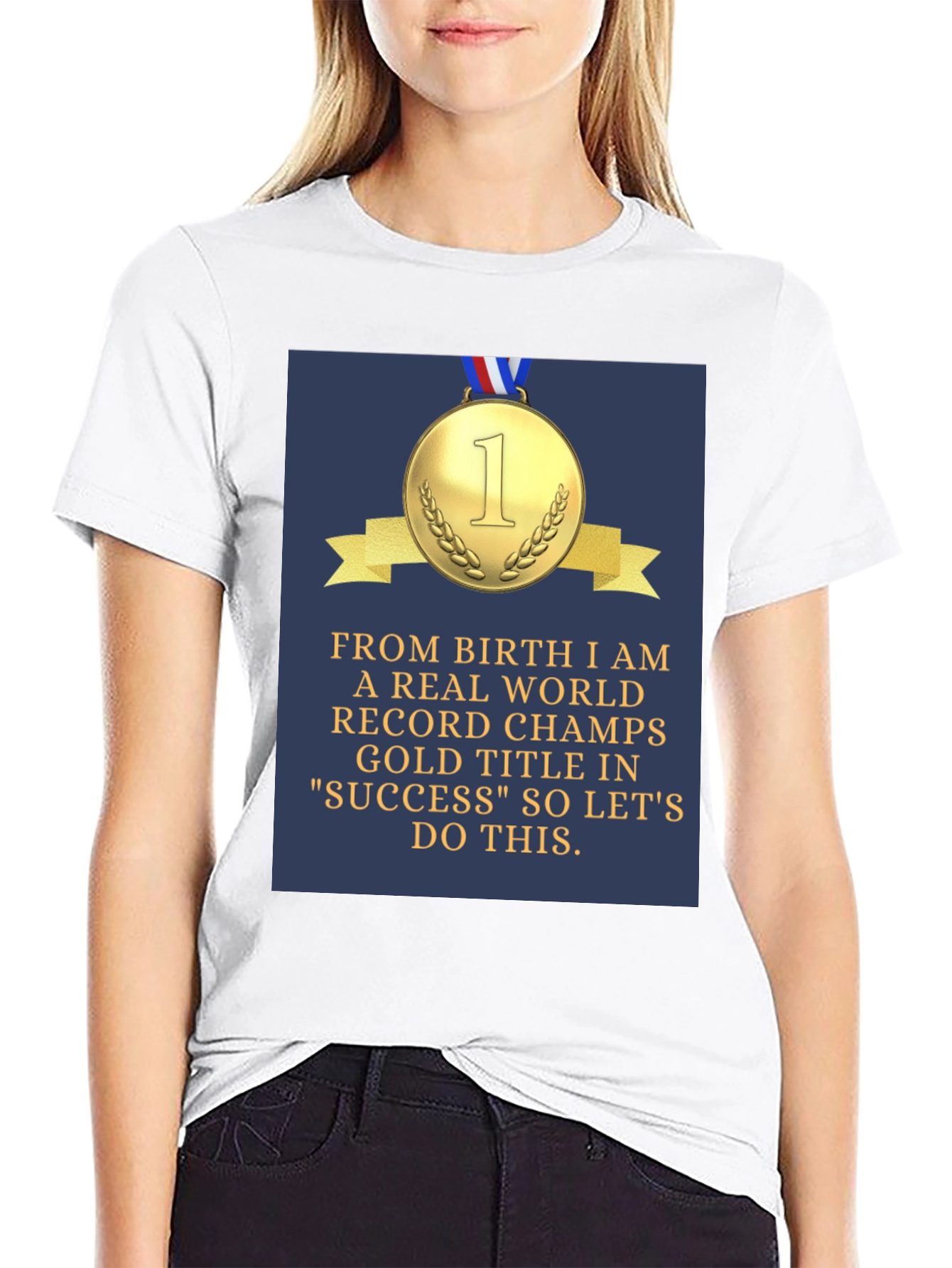 Success Champs T-Shirt - Gold Medal Design