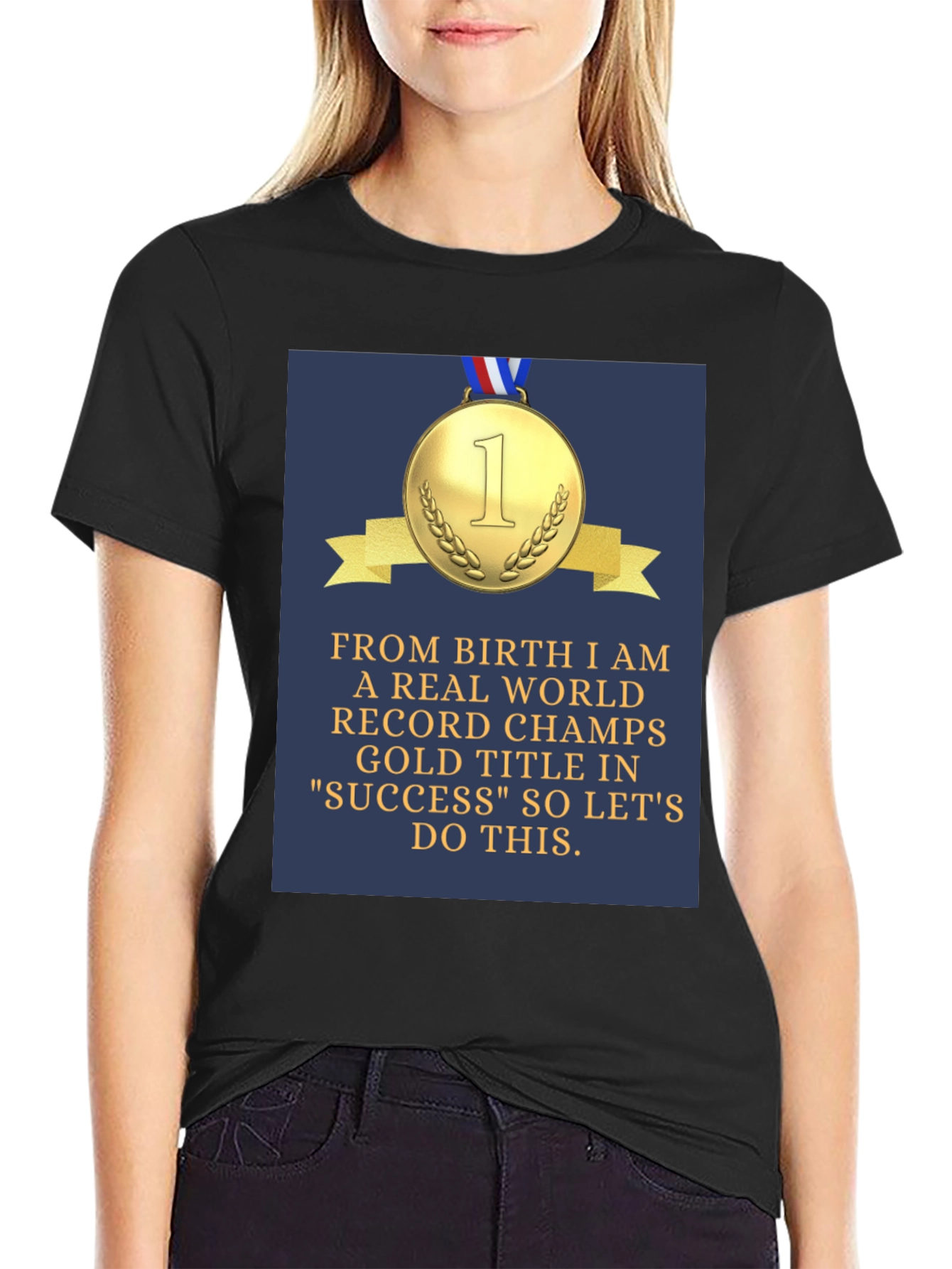 Success Champs T-Shirt - Gold Medal Design