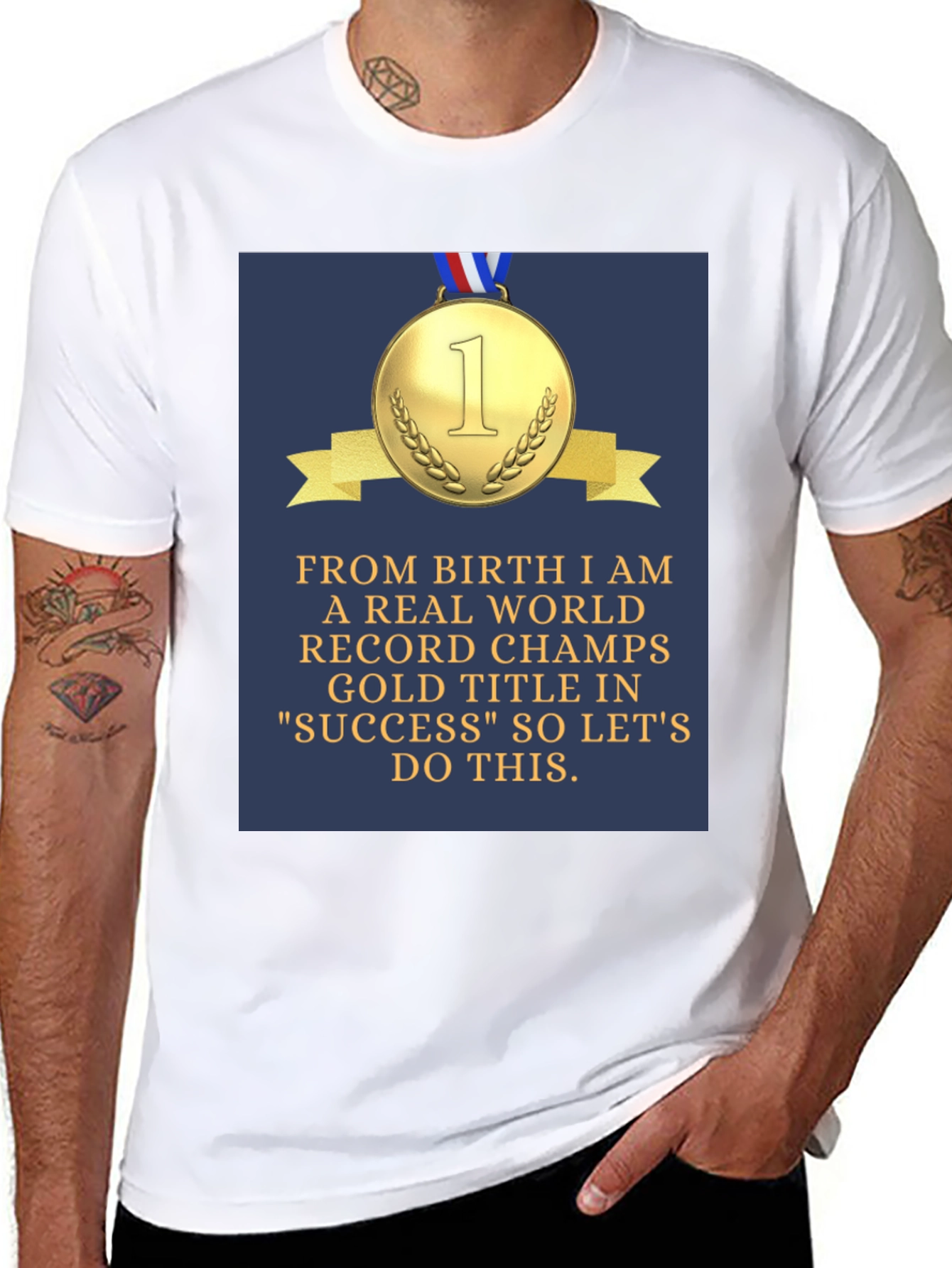 Success Champs T-Shirt - Gold Medal Design
