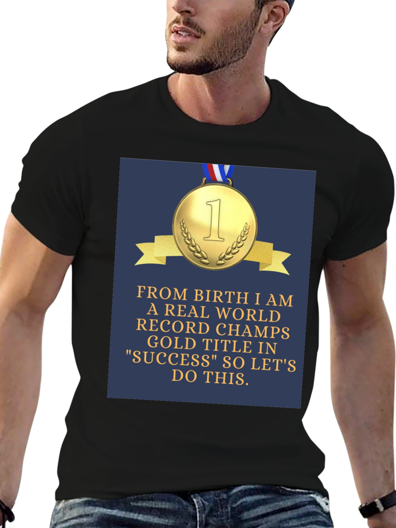 Success Champs T-Shirt - Gold Medal Design