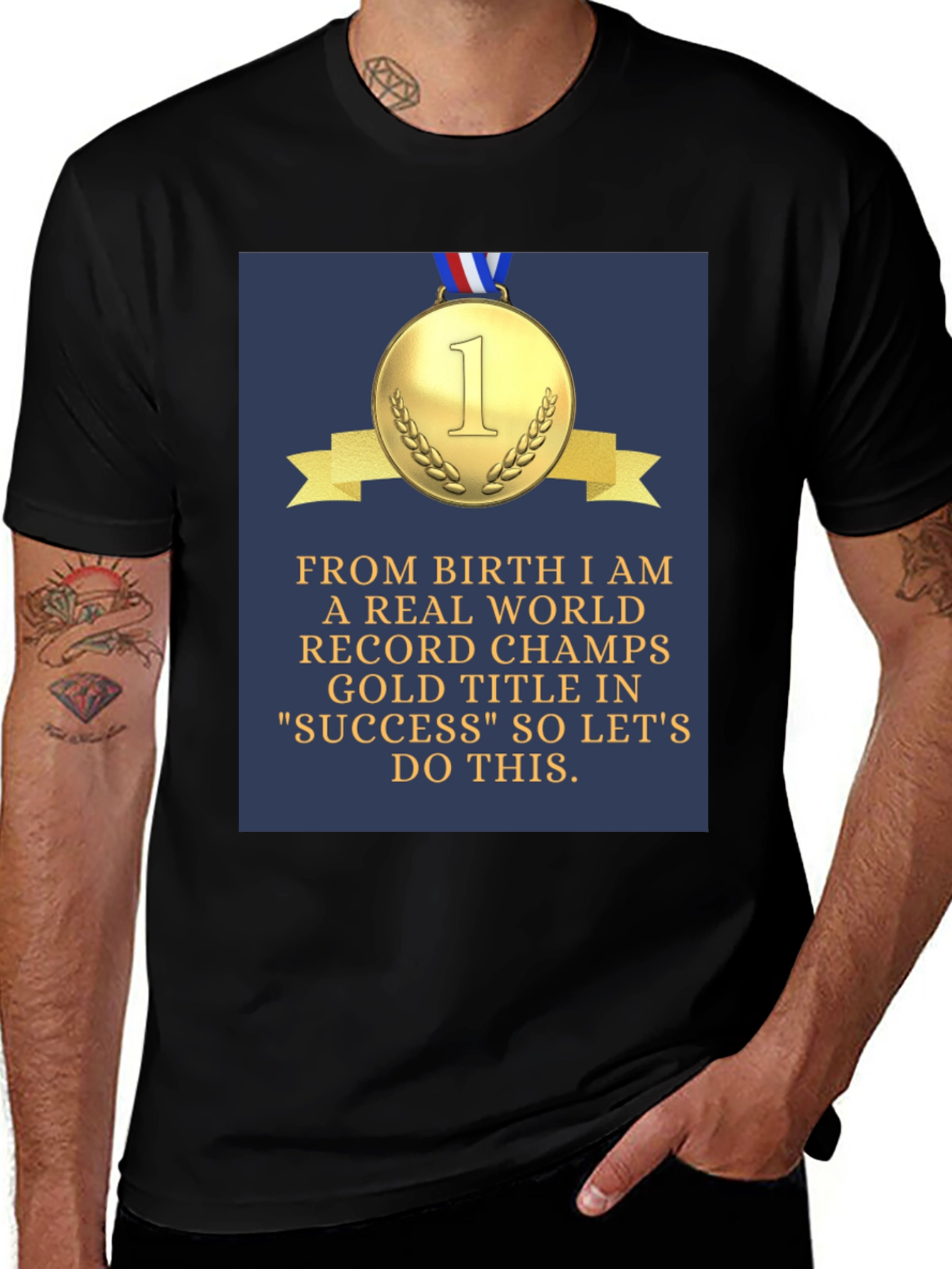 Success Champs T-Shirt - Gold Medal Design