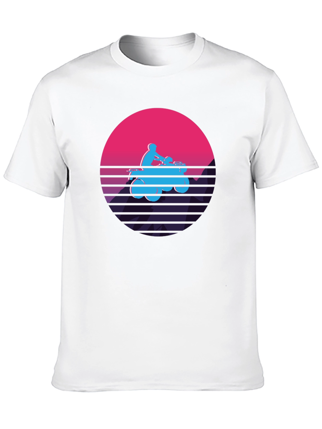 Retro ATV Rider Graphic Tee - Black