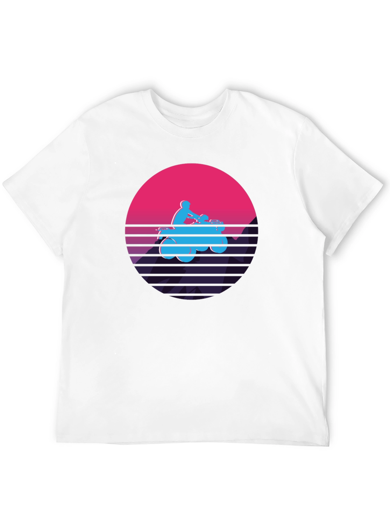 Retro ATV Rider Graphic Tee - Black