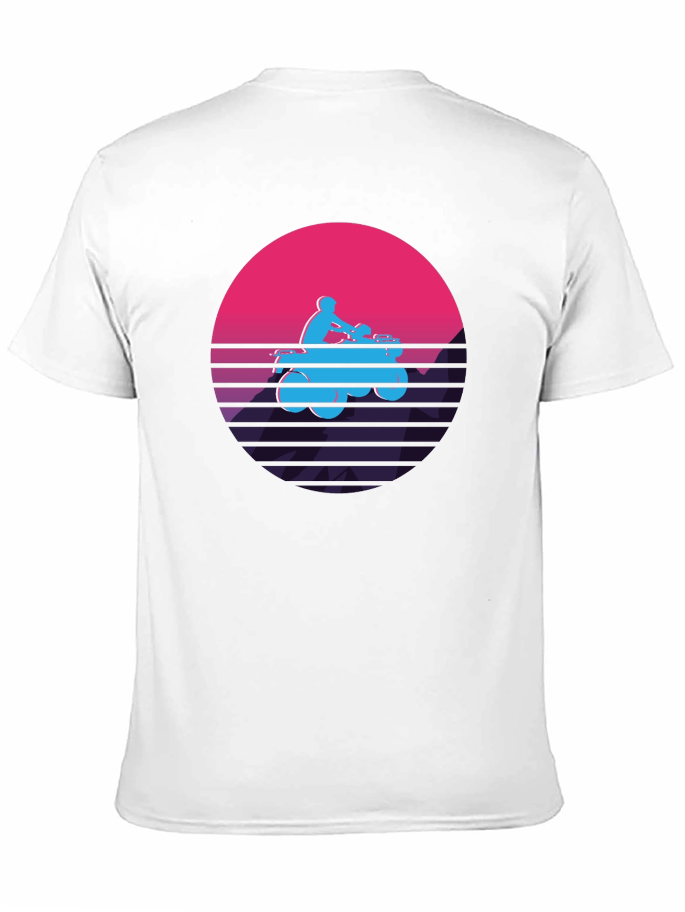 Retro ATV Rider Graphic Tee - Black