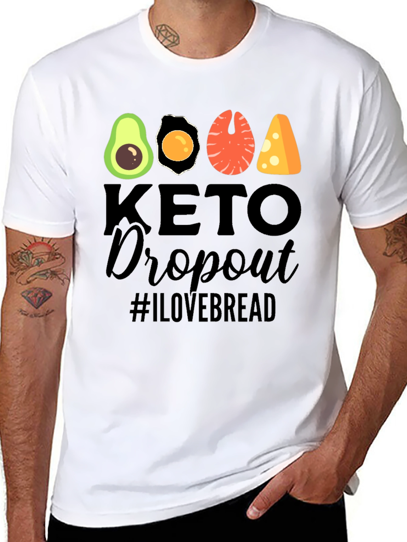 Keto Dropout T-Shirt - Funny Foodie Graphic Tee
