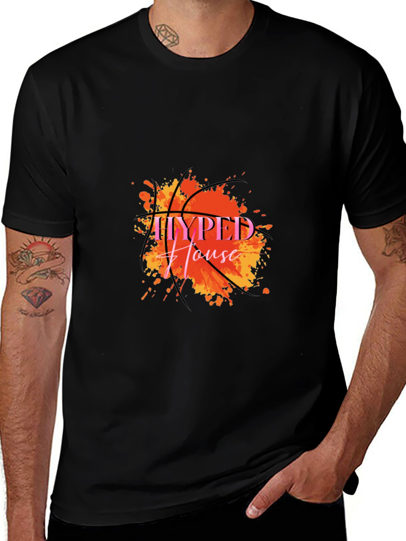 Hyped House Basketball Graphic T-Shirt