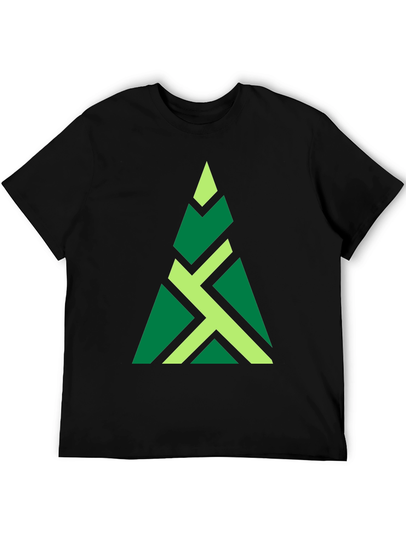 Geometric Tree Graphic Tee - Modern Style