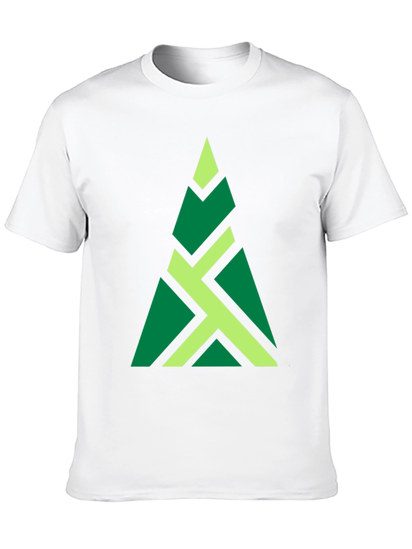 Geometric Tree Graphic Tee - Modern Style