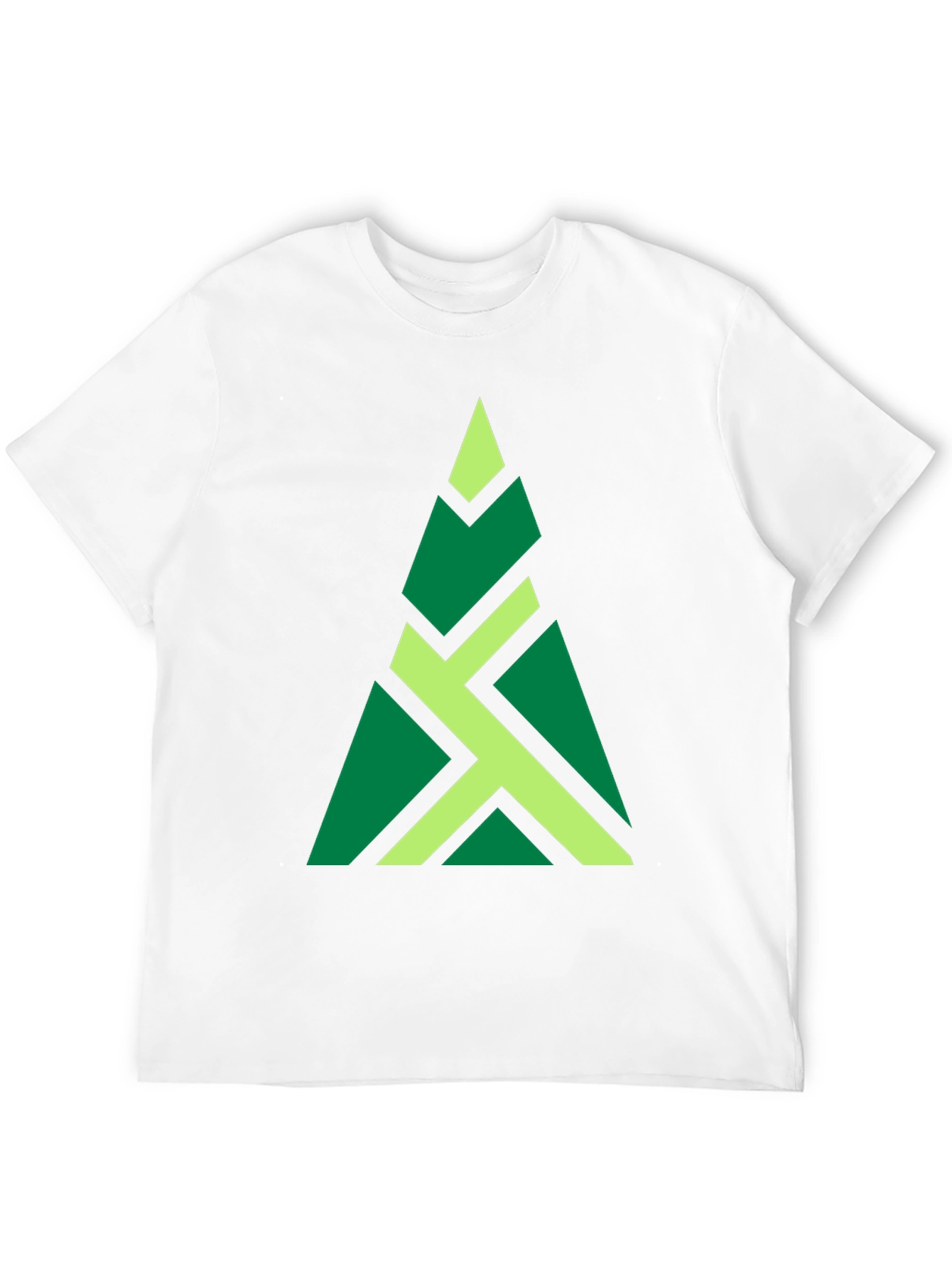 Geometric Tree Graphic Tee - Modern Style