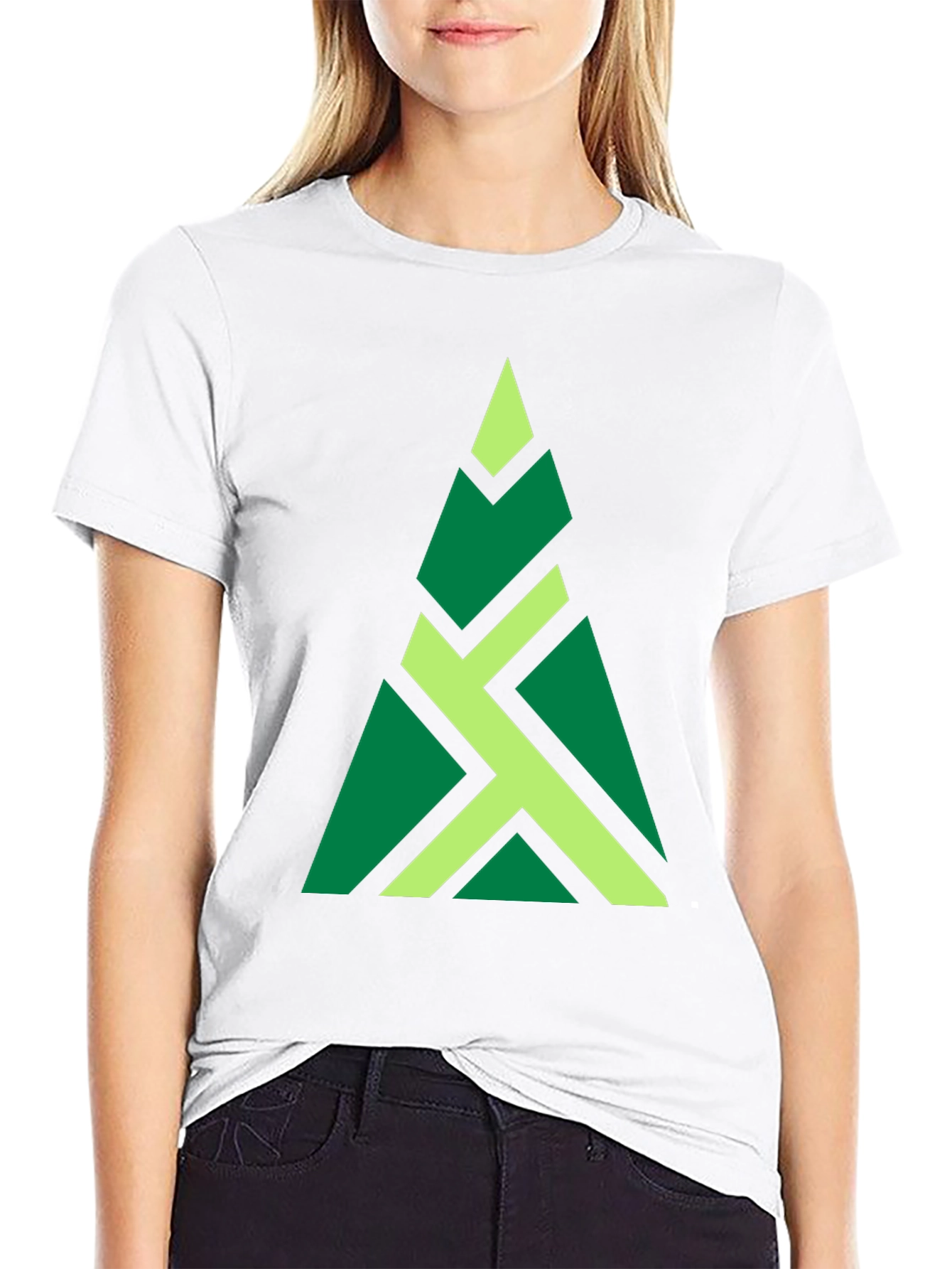 Geometric Tree Graphic Tee - Modern Style