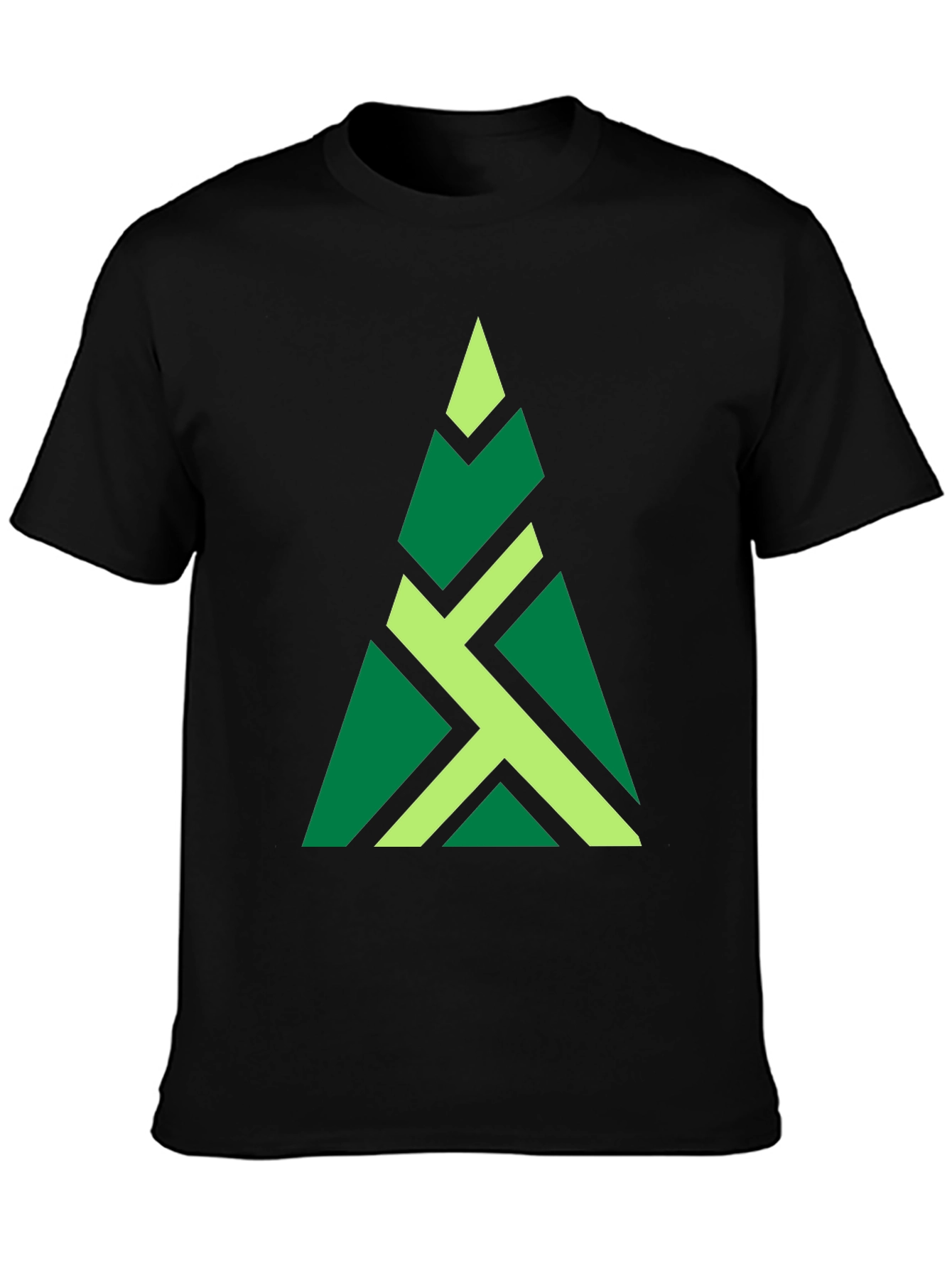 Geometric Tree Graphic Tee - Modern Style