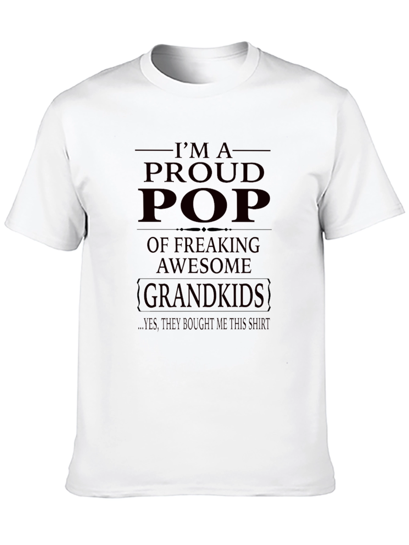 Proud Pop Graphic Tee: Awesome Grandkids Gift