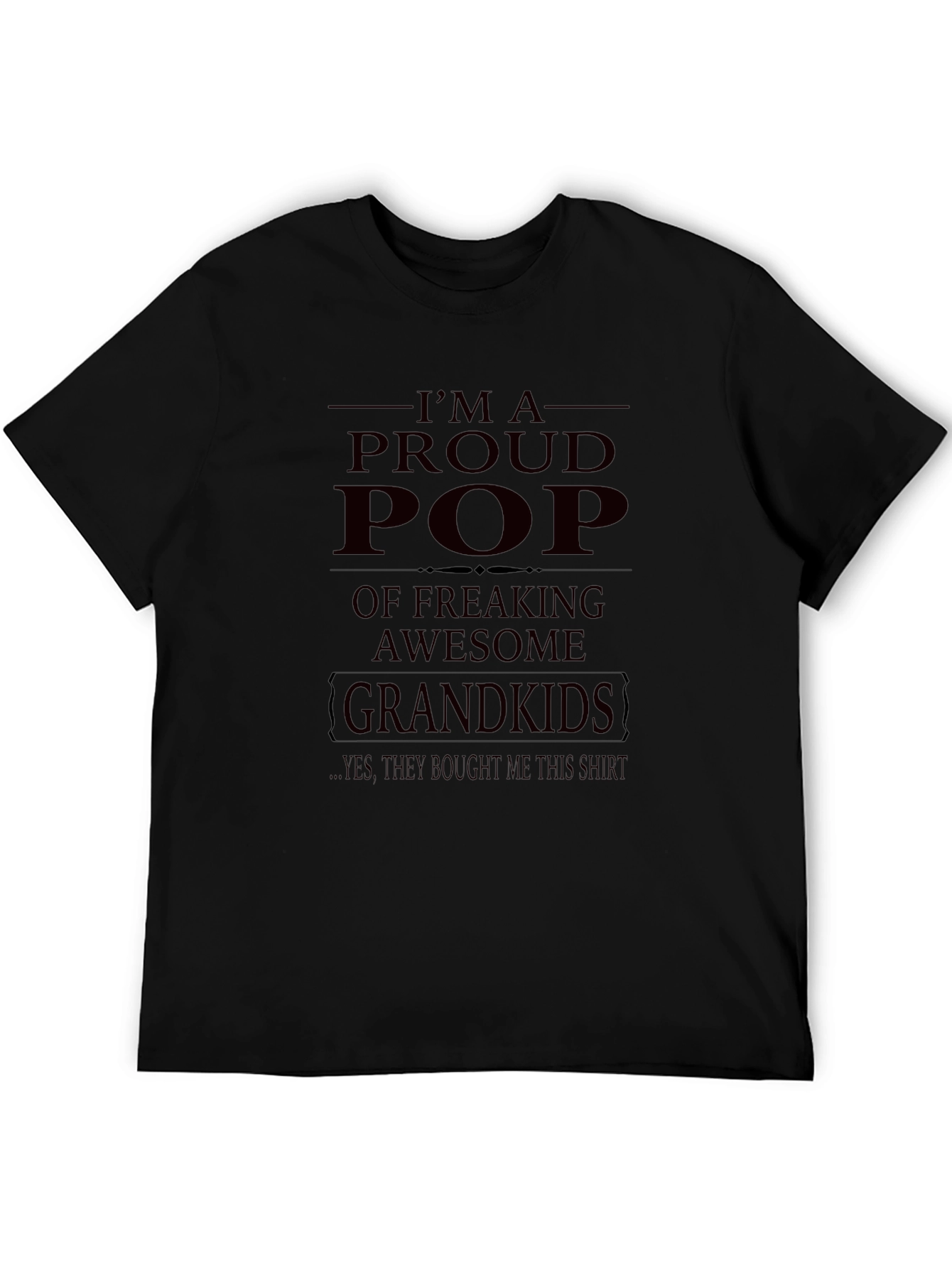 Proud Pop Graphic Tee: Awesome Grandkids Gift