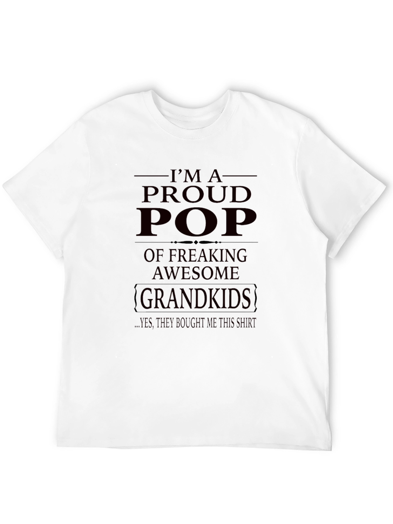 Proud Pop Graphic Tee: Awesome Grandkids Gift