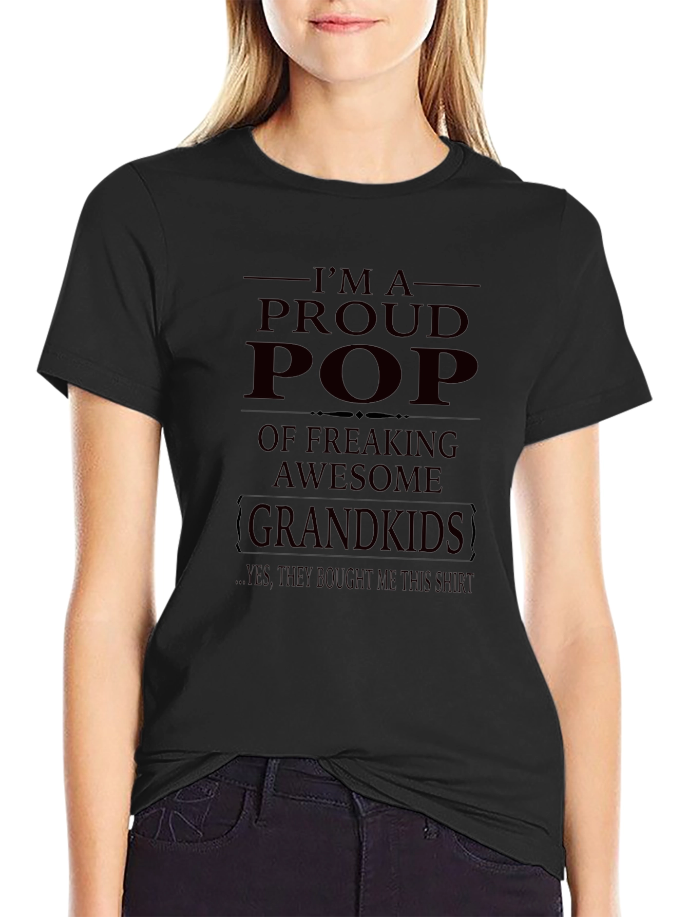 Proud Pop Graphic Tee: Awesome Grandkids Gift
