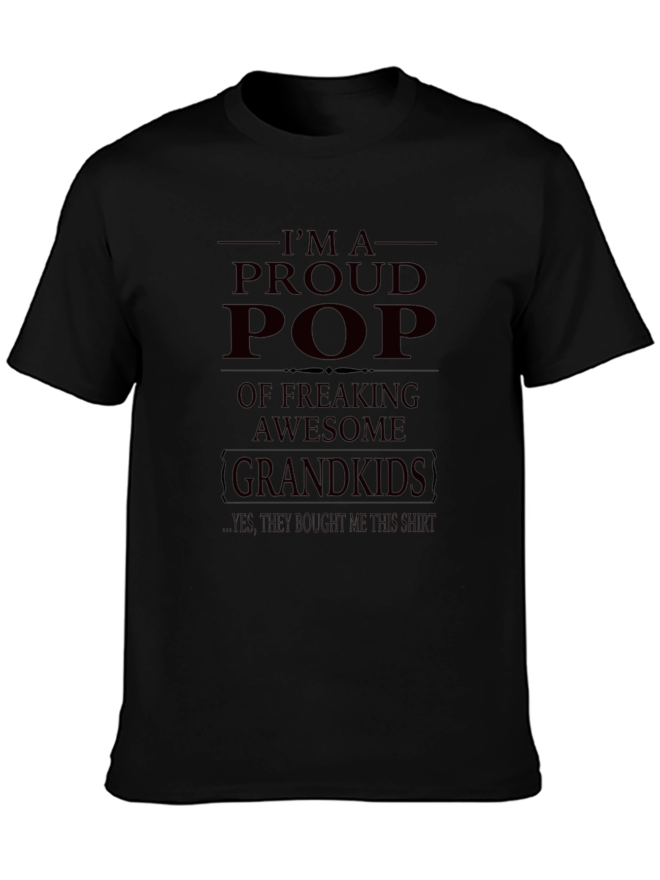 Proud Pop Graphic Tee: Awesome Grandkids Gift