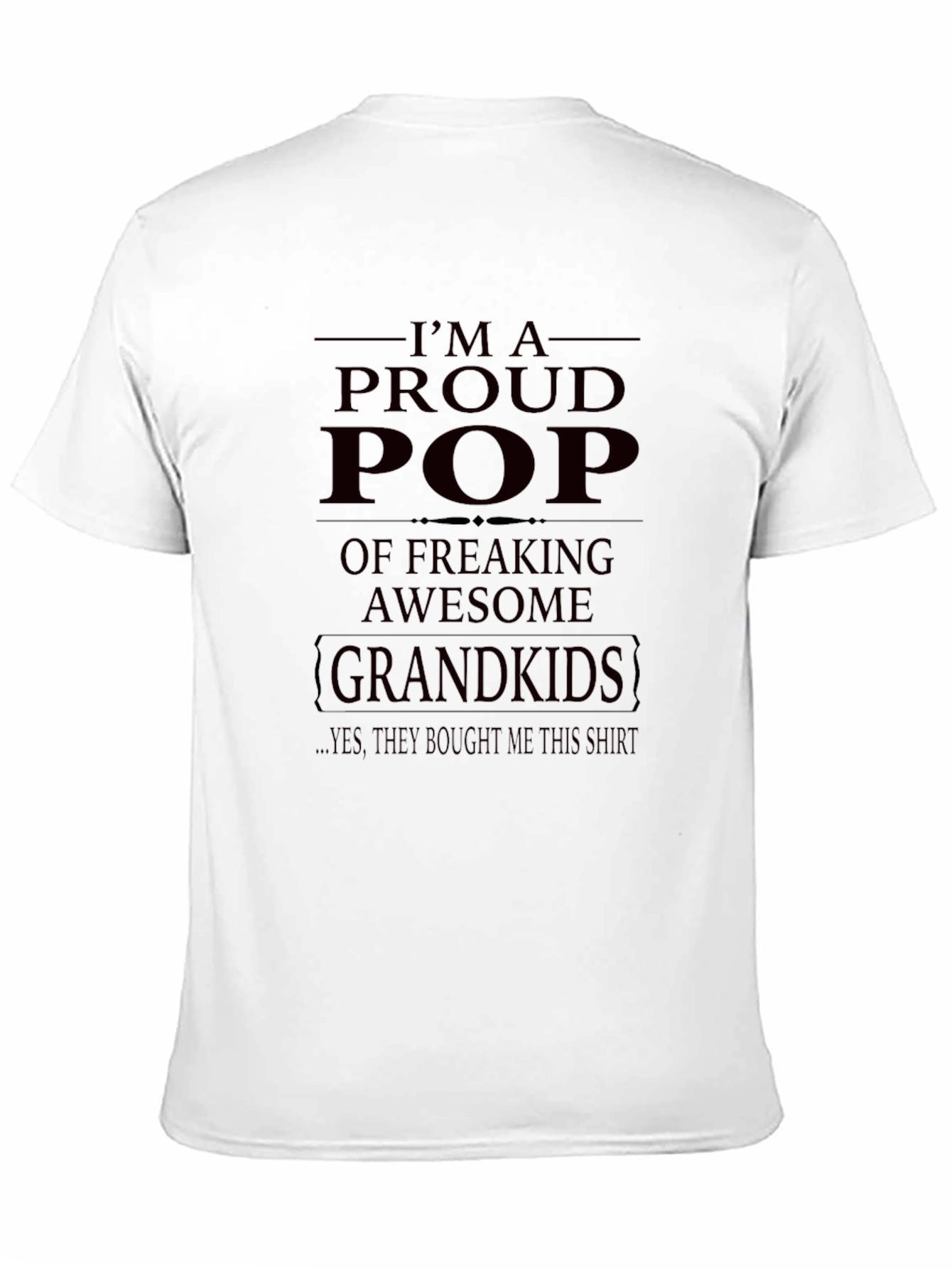 Proud Pop Graphic Tee: Awesome Grandkids Gift