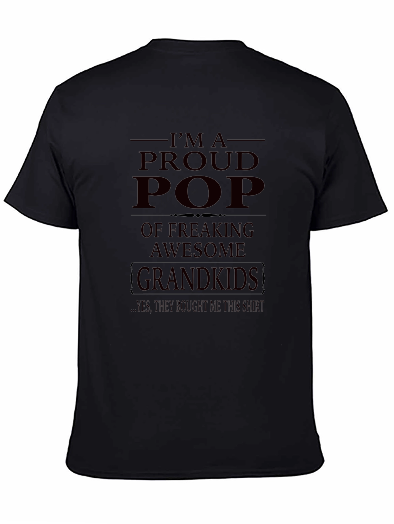 Proud Pop Graphic Tee: Awesome Grandkids Gift