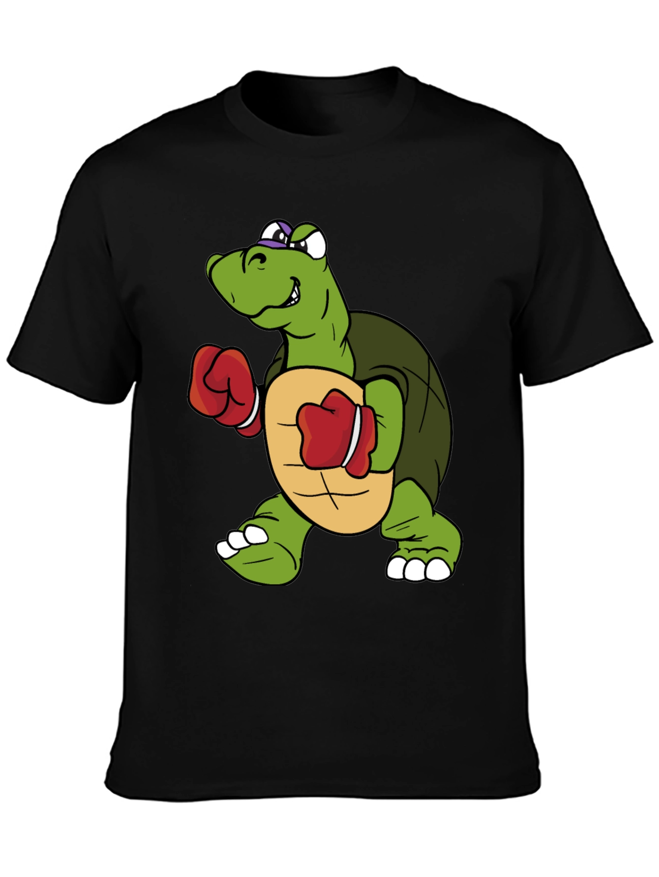 Turtle Boxer Cartoon Graphic T-Shirt