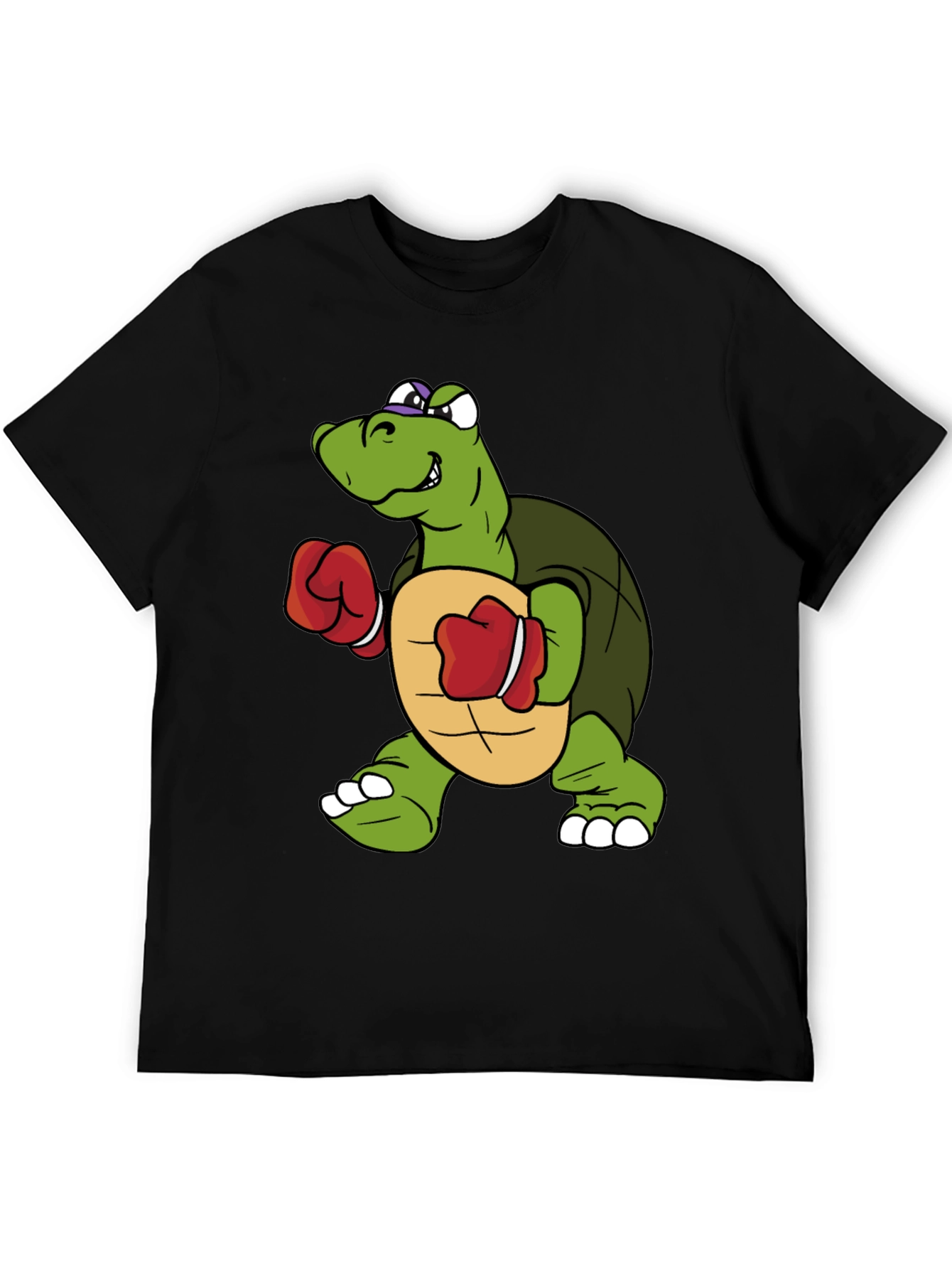 Turtle Boxer Cartoon Graphic T-Shirt