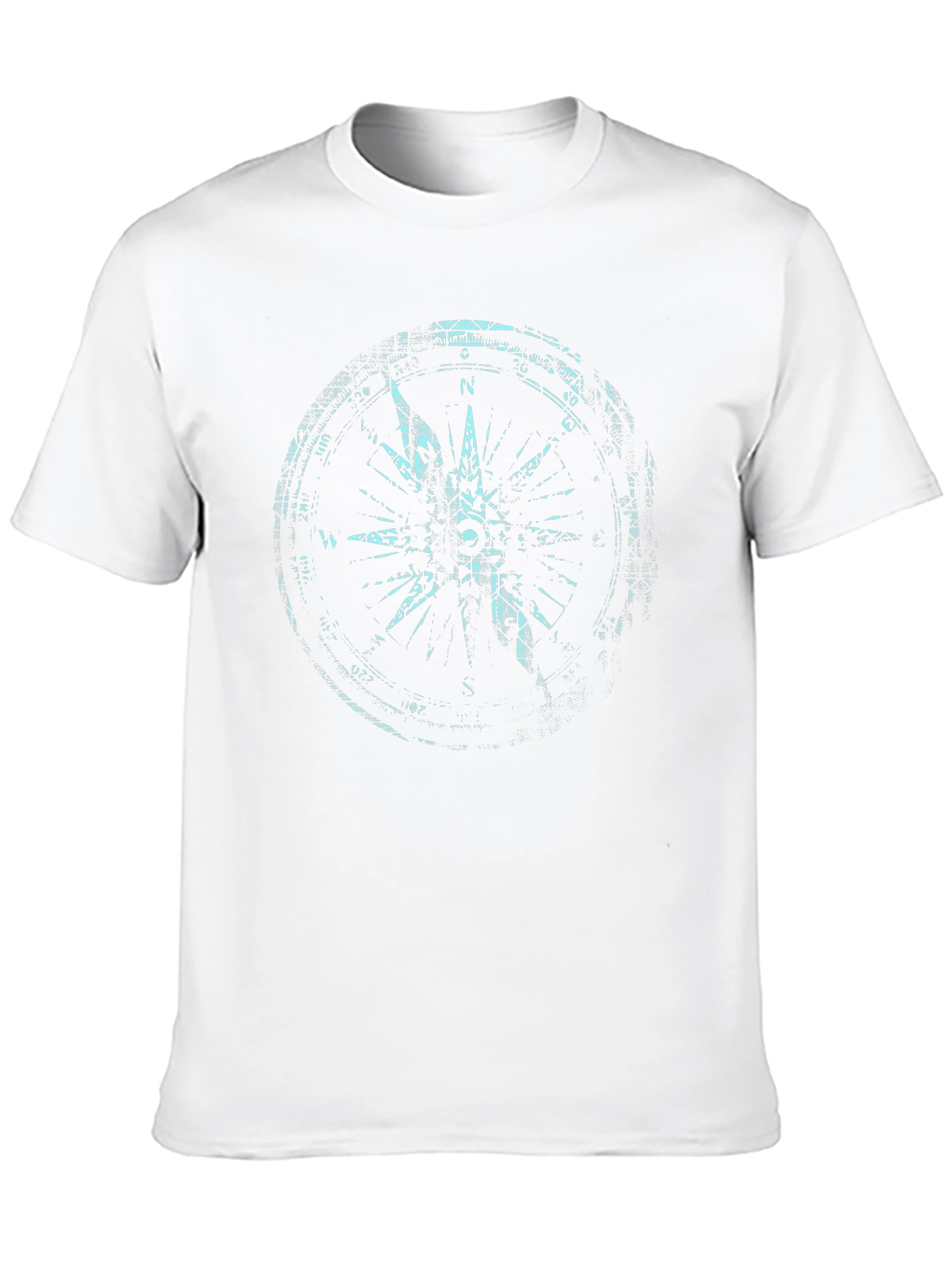 Mens Black Compass Graphic Print Tee