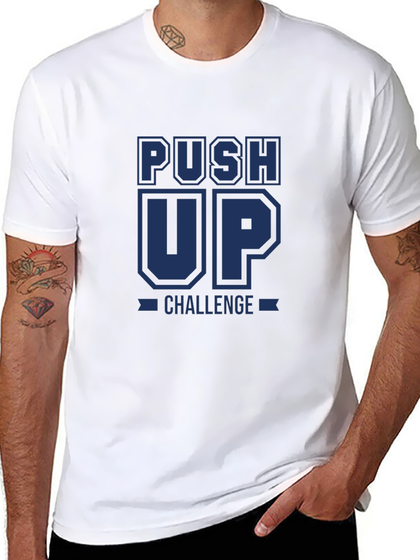 Push Up Challenge Graphic T-Shirt - Workout Apparel