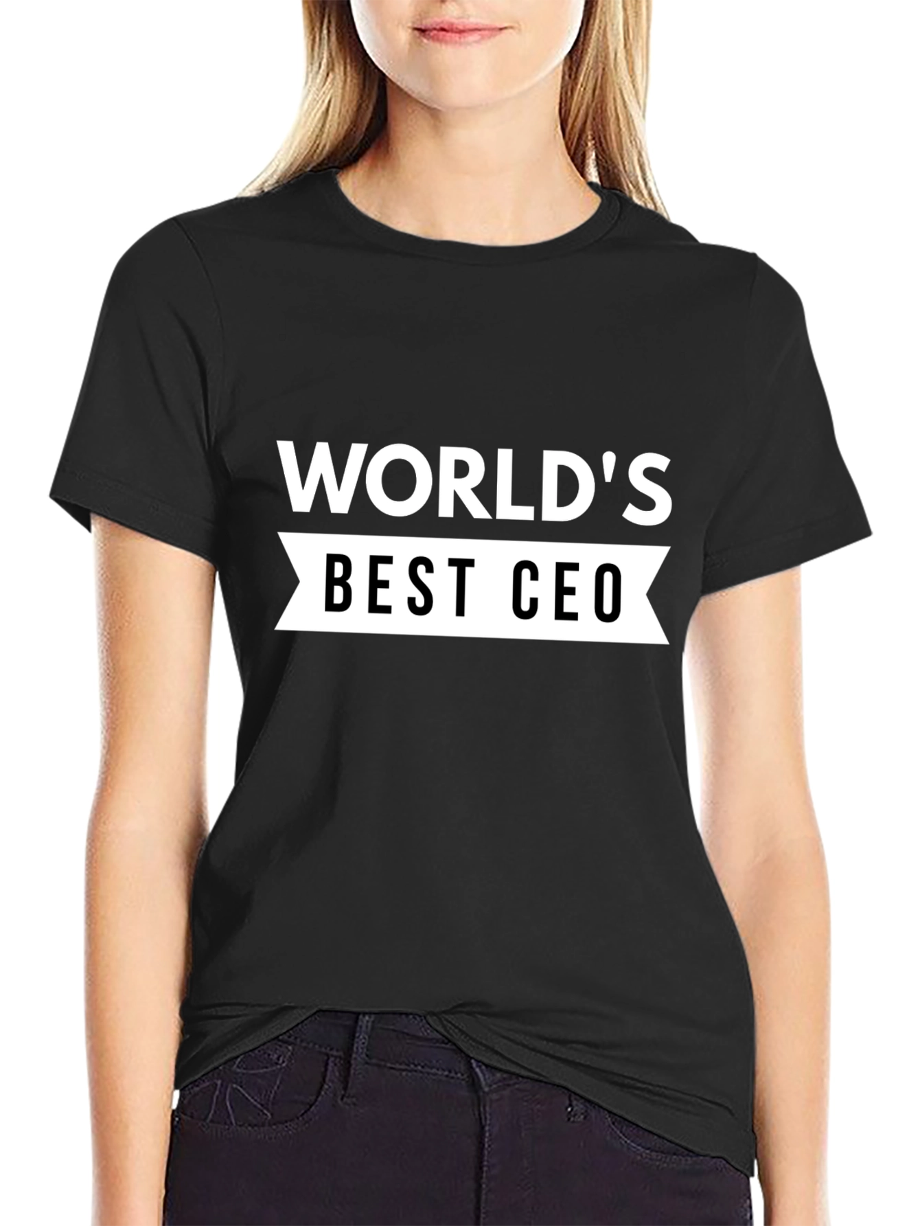 Worlds Best CEO Black T-Shirt