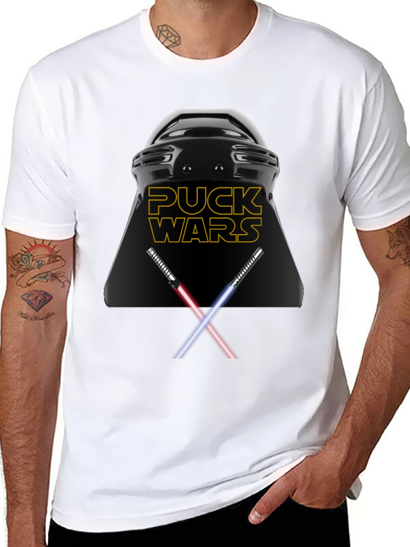 Puck Wars Graphic Tee - Black