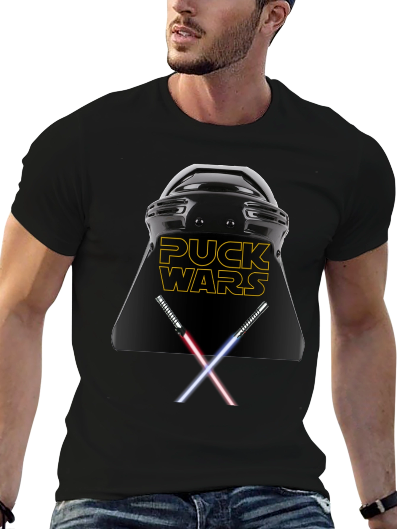 Puck Wars Graphic Tee - Black